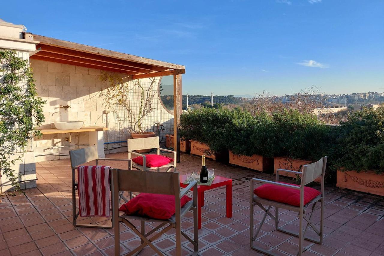 شقة Beautiful Loft In Ponte Milvio With Terrace روما المظهر الخارجي الصورة