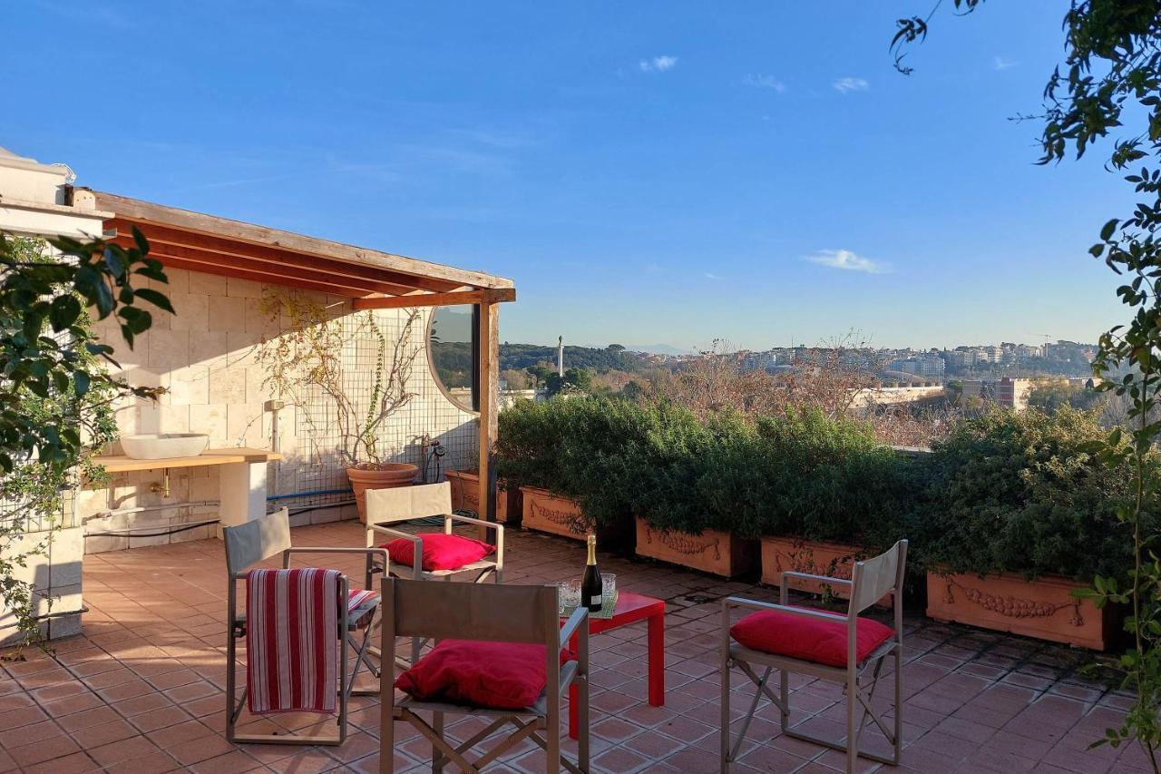 شقة Beautiful Loft In Ponte Milvio With Terrace روما المظهر الخارجي الصورة
