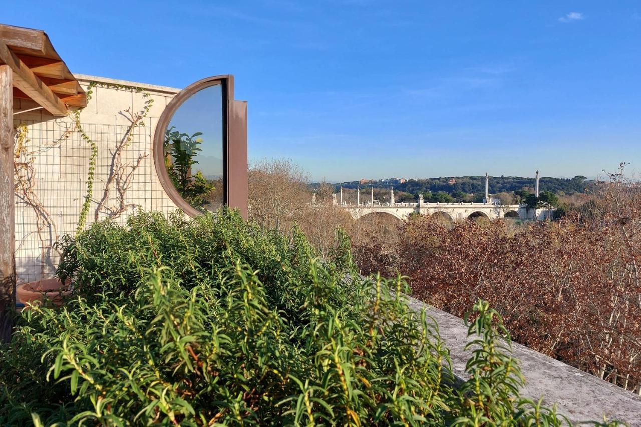 شقة Beautiful Loft In Ponte Milvio With Terrace روما المظهر الخارجي الصورة